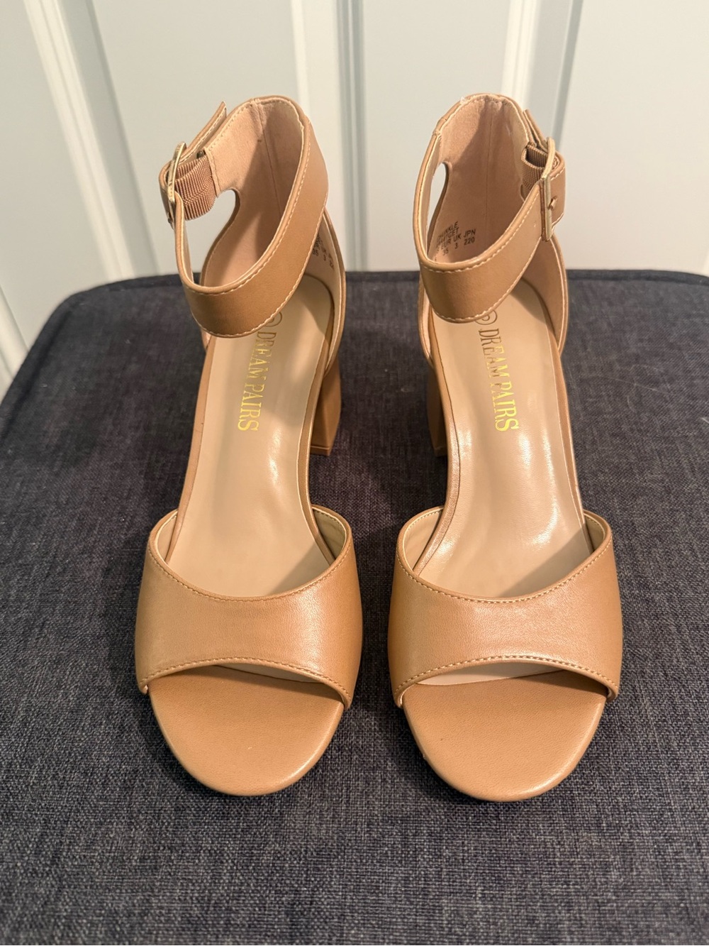 Dreampairs Nude Block Comfort Heels